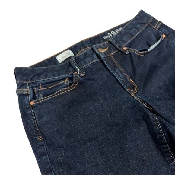 GAP 1969 Long and Lean Dark Wash Flare Jeans Womens Size 28R - Picture 3 of 12